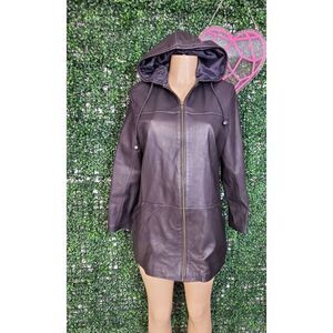 Gizeh leather coat
